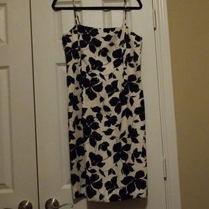 Black and off-white silk dress